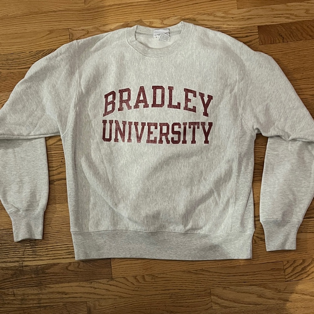 Champion Men’s Size M Bradley University Reverse Weave Sweatshirt